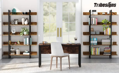 Bibliothèque Ambroise — métal, style industriel, rangement intégré, 5 niveaux