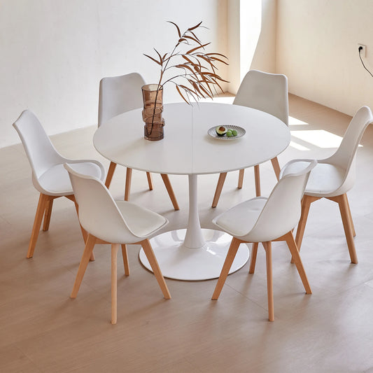 Table basse Éléna — finition noir, ronde, lot de 6