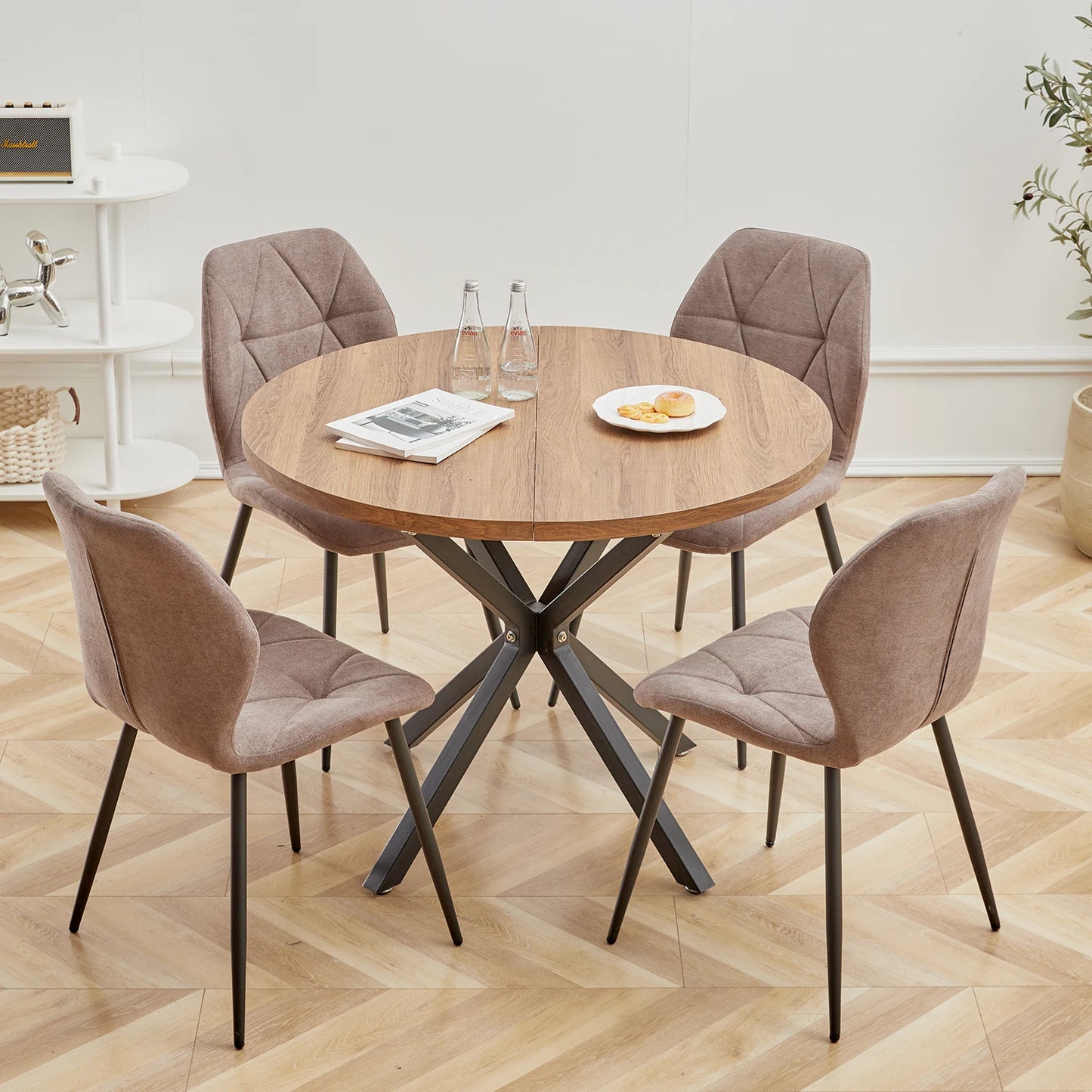Bureau Odile — bois massif, style nordique, ronde