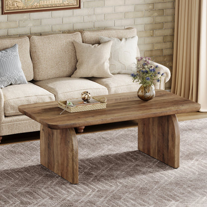 Table basse Adrien — bois, style rustique, rectangulaire