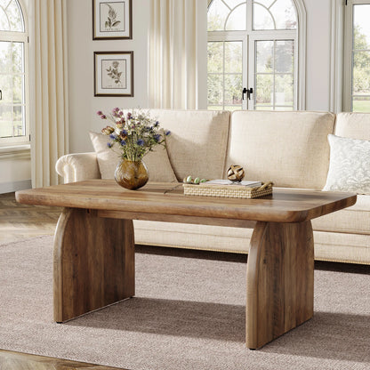Table basse Adrien — bois, style rustique, rectangulaire