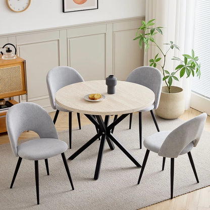Bureau Odile — bois massif, style nordique, ronde