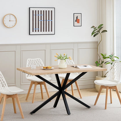 Table de salle à manger Madeleine — métal, design contemporain, rectangulaire