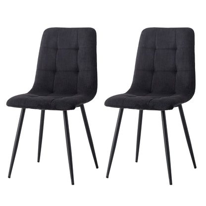 Chaise Perrine — velours, métal, design contemporain, lot de 6