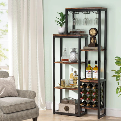 Bibliothèque Geneviève — style industriel, rangement intégré, 5 niveaux