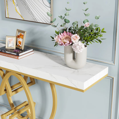 Console Maxime — finition dorée, design contemporain