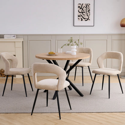 Chaise Suzanne — finition noir, métal, design contemporain
