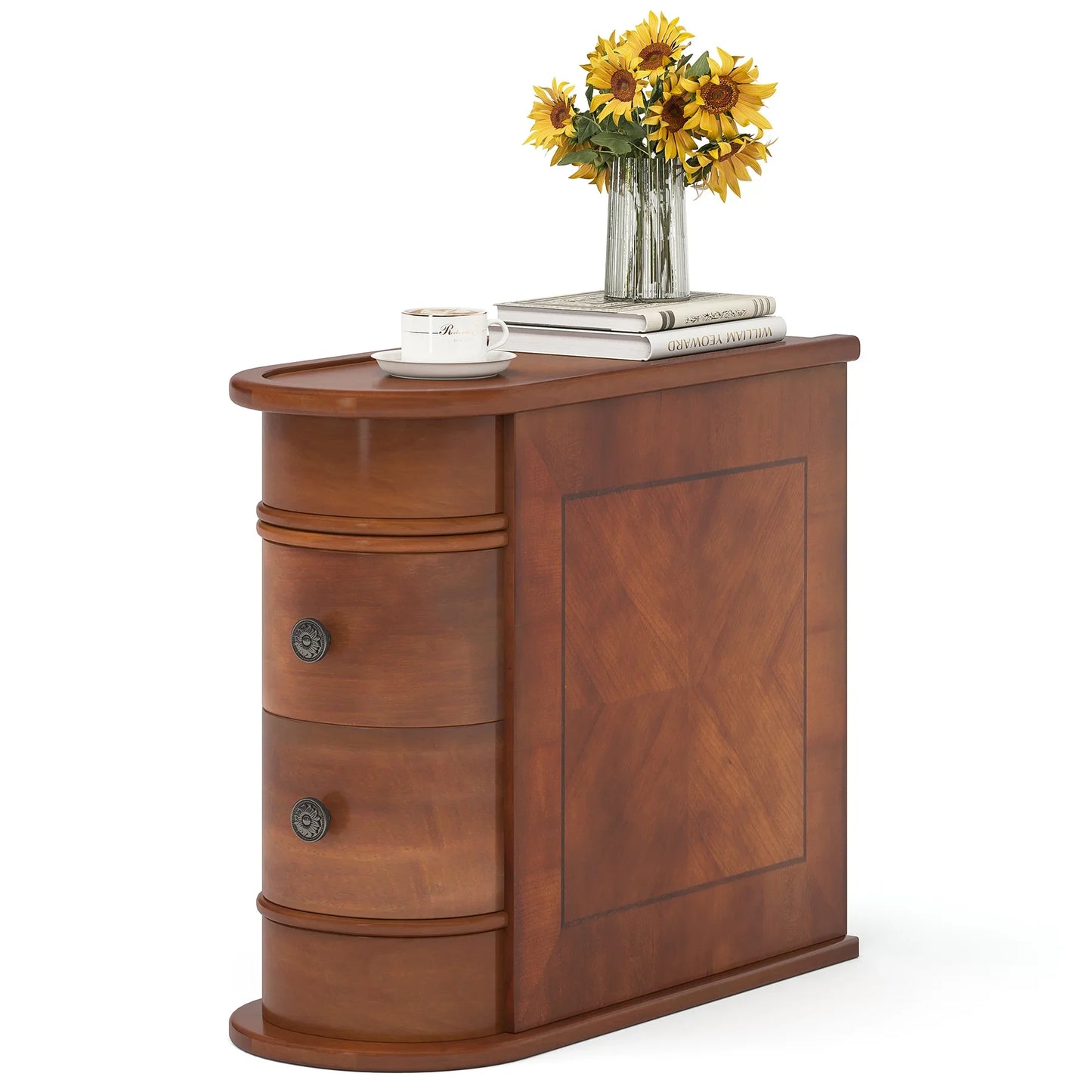 Table d'appoint Manon — bois massif, ronde