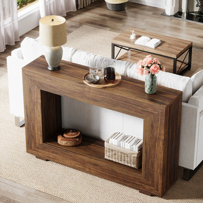 Table d'appoint Ophélie — style industriel, rangement intégré