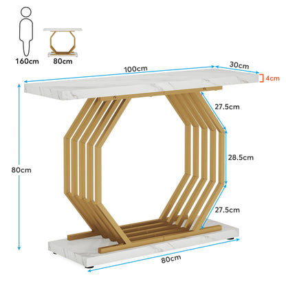 Console Maxime — finition dorée, design contemporain