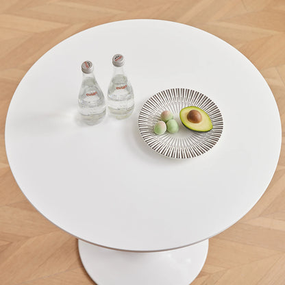 Table de salle à manger Claude — finition blanche, design contemporain, ronde