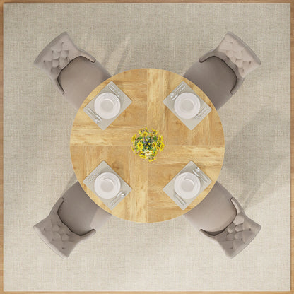Table de salle à manger Stéphane — métal, ronde