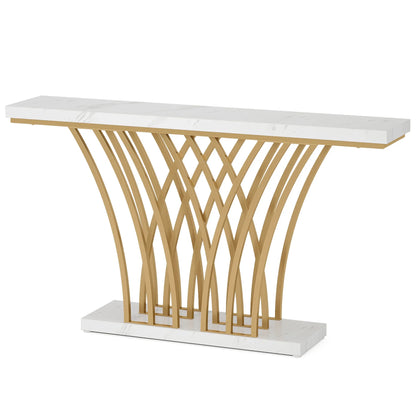 Console Priscille — finition dorée, métal, design contemporain