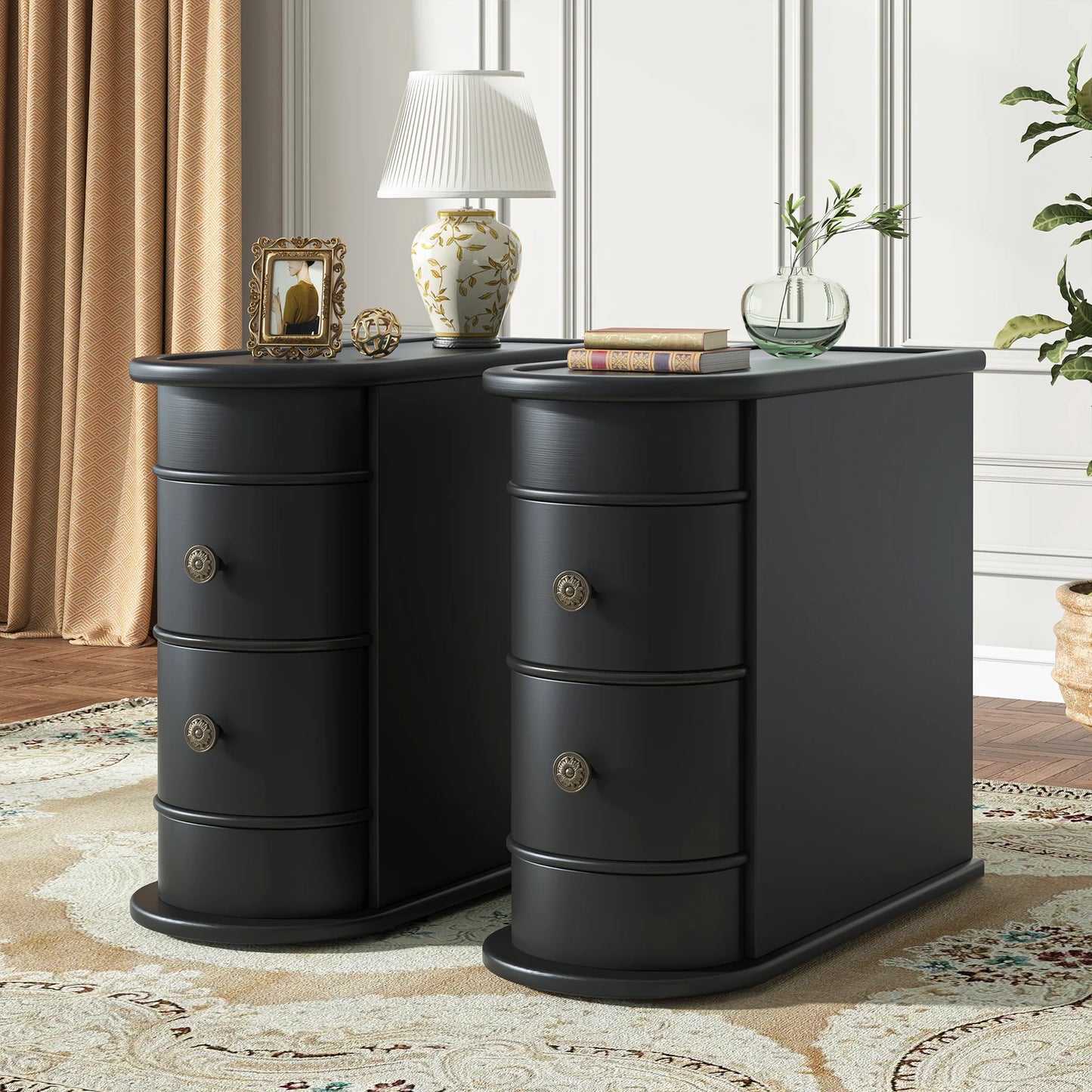 Table d'appoint Manon — bois massif, ronde