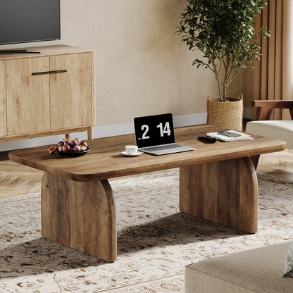 Table basse Adrien — bois, style rustique, rectangulaire