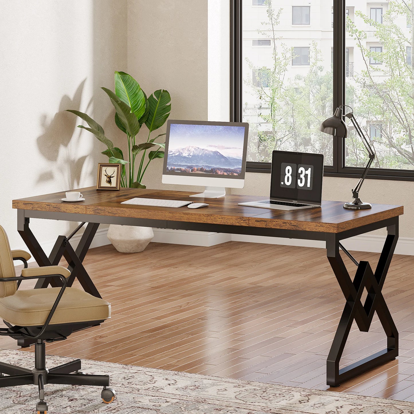Bureau Xavier — bois, métal