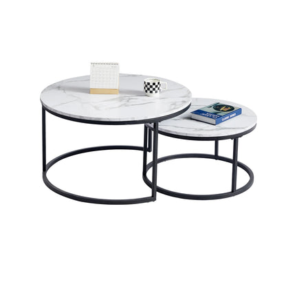 Table basse Marianne — marbre, design contemporain, ronde