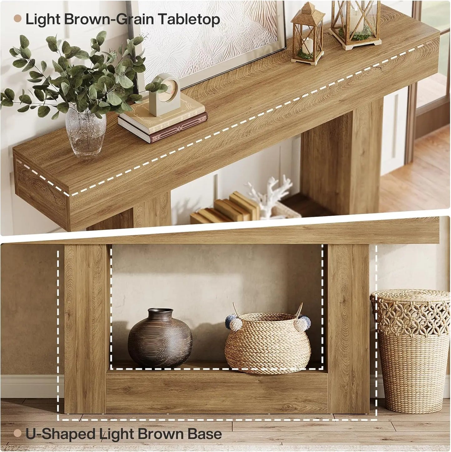 Console Laetitia — bois, 2 niveaux