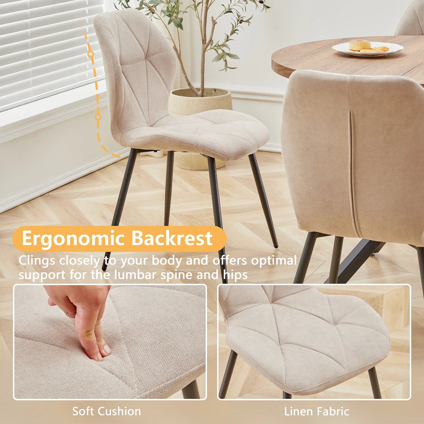 Chaise Valère — métal, lot de 6