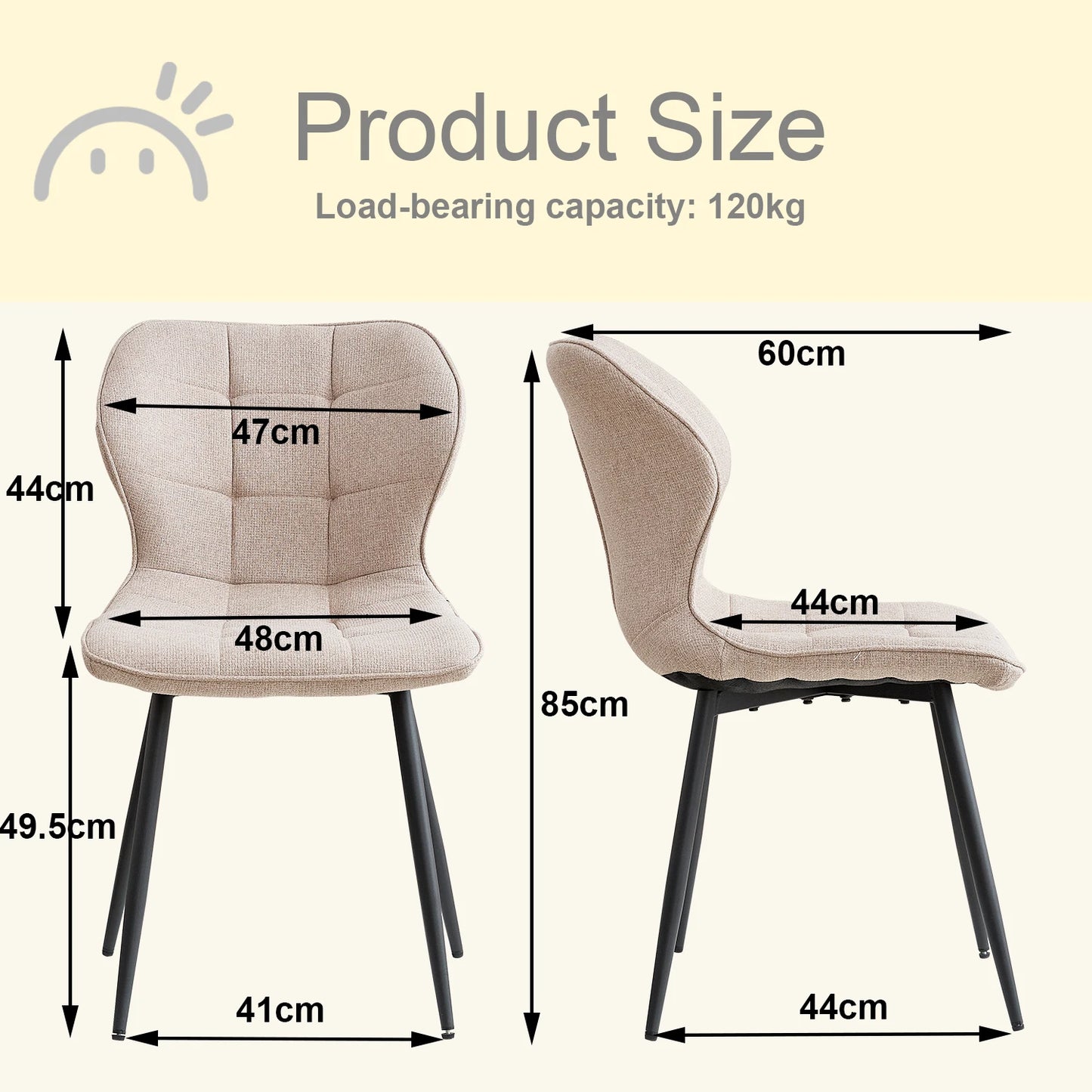 Chaise Cyril — finition noir, métal, design contemporain