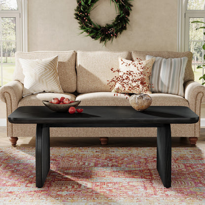 Table basse Adrien — bois, style rustique, rectangulaire
