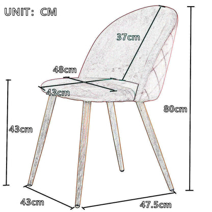 Chaise Caroline — velours, style nordique