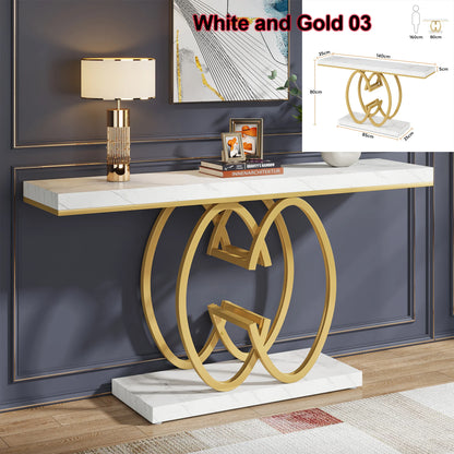 Console Maxime — finition dorée, design contemporain