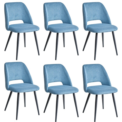 Chaise Nestor — velours, lot de 6