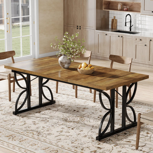 Table de salle à manger Florent — métal, rectangulaire