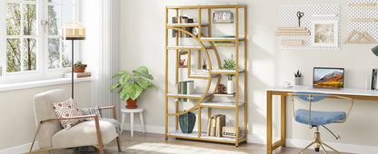 Bibliothèque Nathan — style industriel, rangement intégré, 5 niveaux, étagères ouvertes