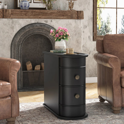 Table d'appoint Manon — bois massif, ronde