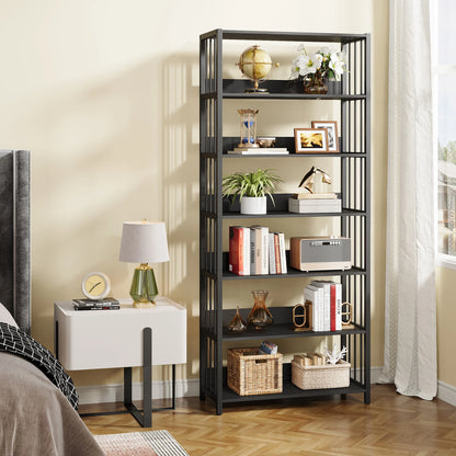 Bibliothèque Salomé — métal, style industriel, rangement intégré, 5 niveaux
