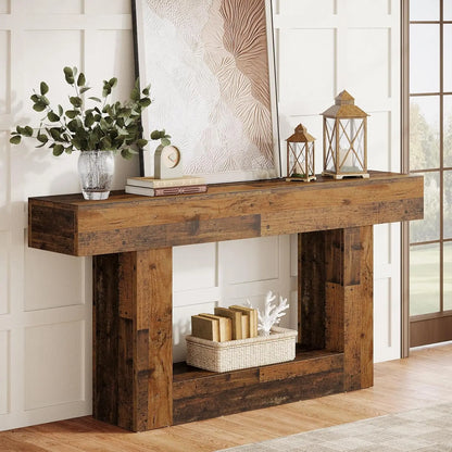 Console Laetitia — bois, 2 niveaux