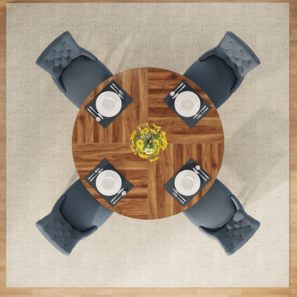Table de salle à manger Stéphane — métal, ronde