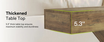 Console Rémi — finition marron, style rustique