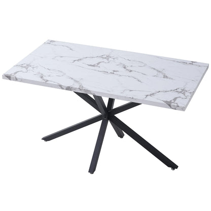 Table de salle à manger Thérèse — marbre, rectangulaire