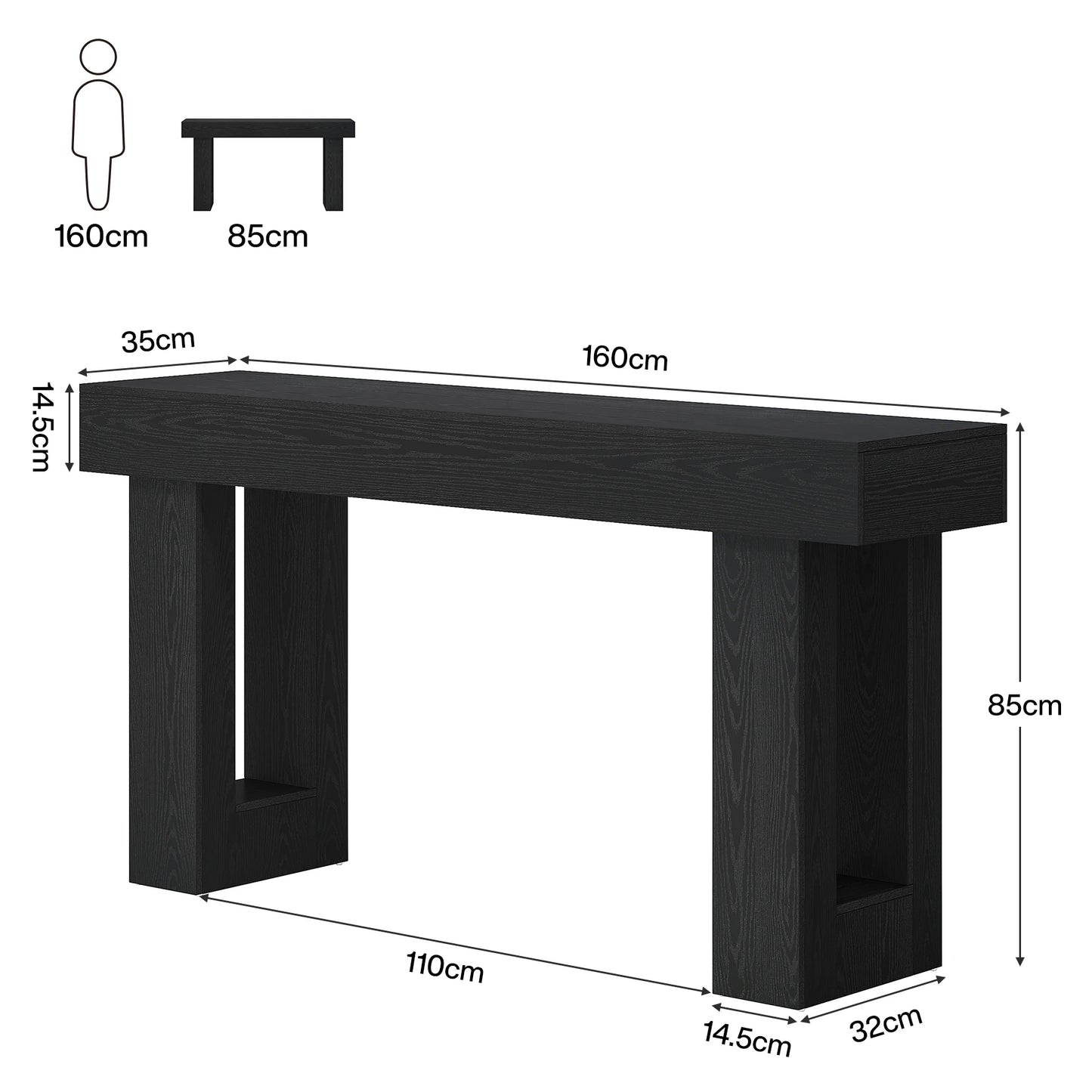 Console Benoît — bois, métal