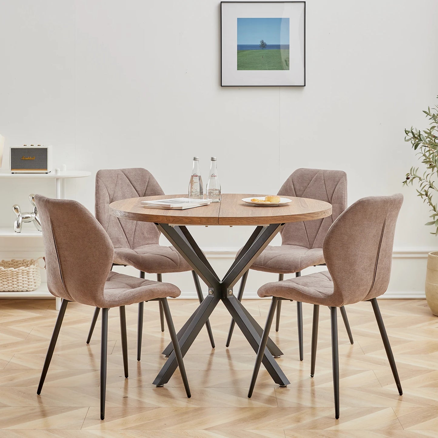 Bureau Odile — bois massif, style nordique, ronde