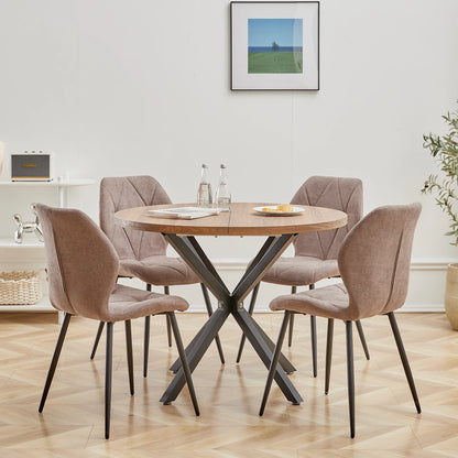 Bureau Odile — bois massif, style nordique, ronde