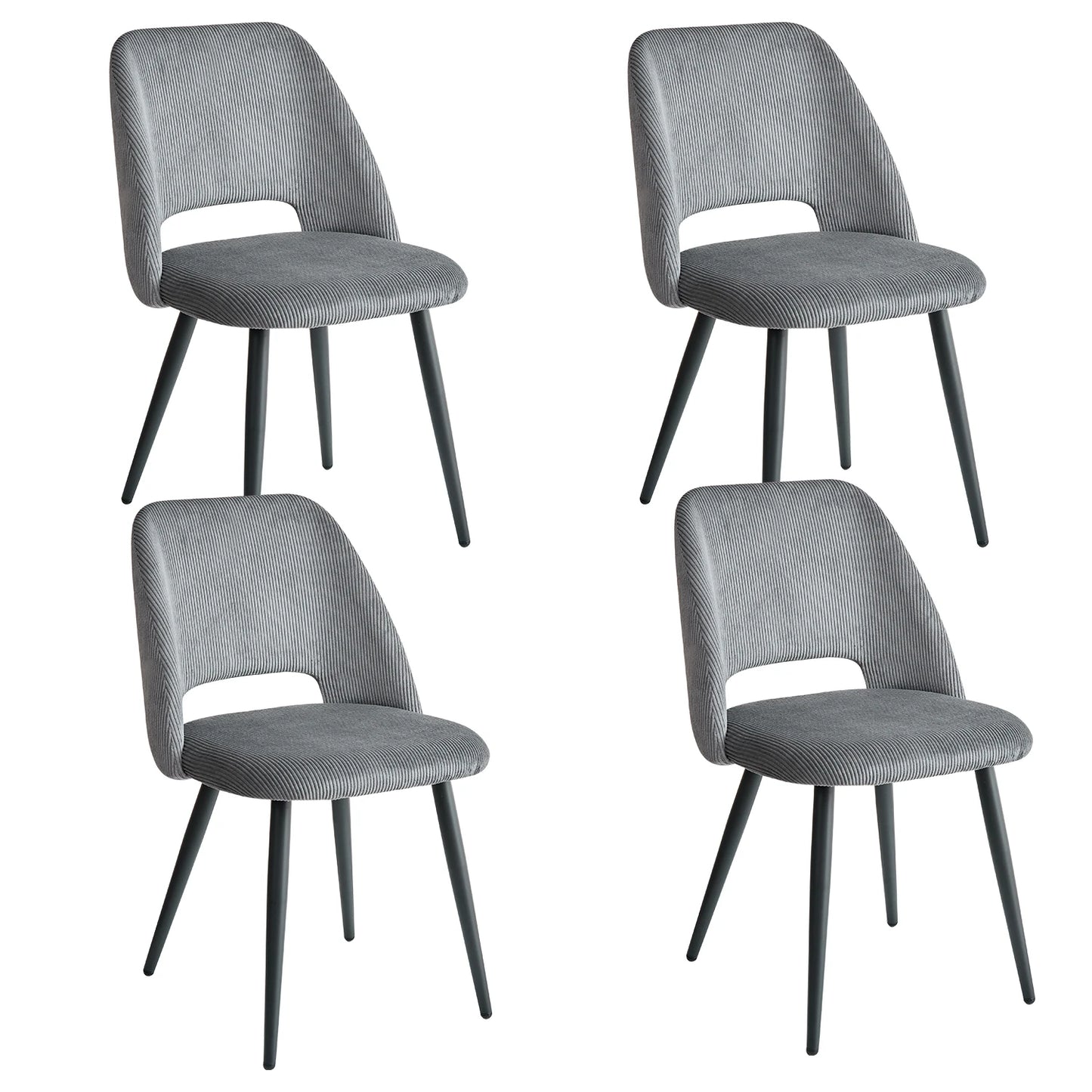 Chaise Nestor — velours, lot de 6