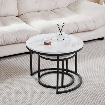 Table basse Marianne — marbre, design contemporain, ronde