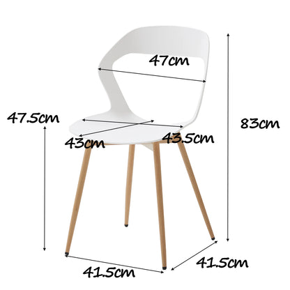 Chaise Bastien — finition blanche, style nordique
