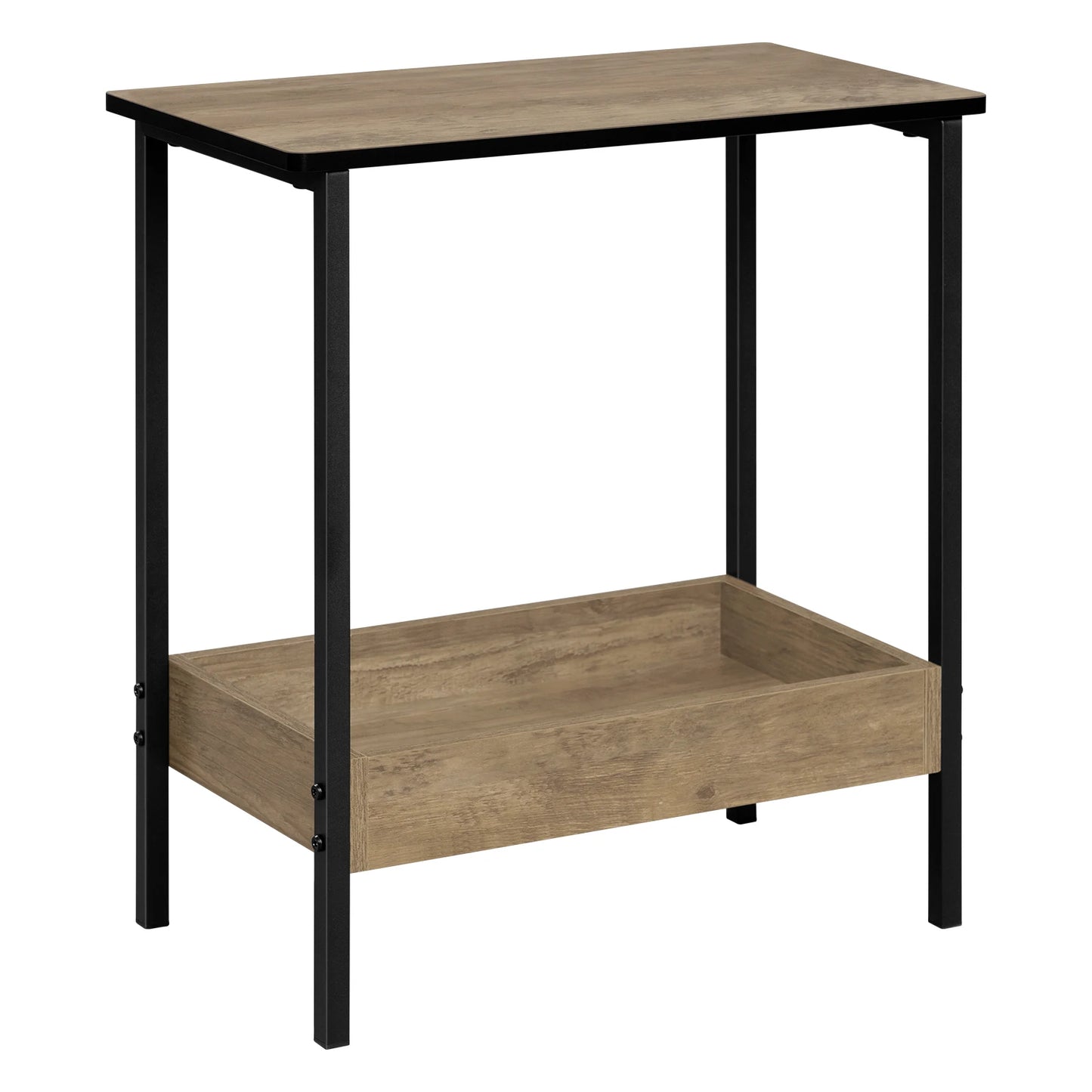 WOLTU Side Table Coffee Table with 2 Shelves Sofa Console Table with Storage Space for Living Room Living Room Cozy Corner