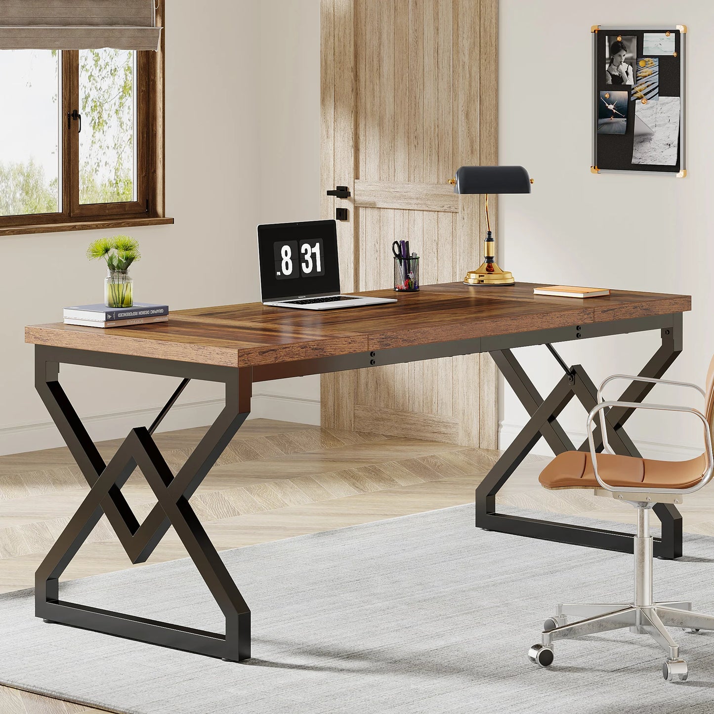 Bureau Xavier — bois, métal
