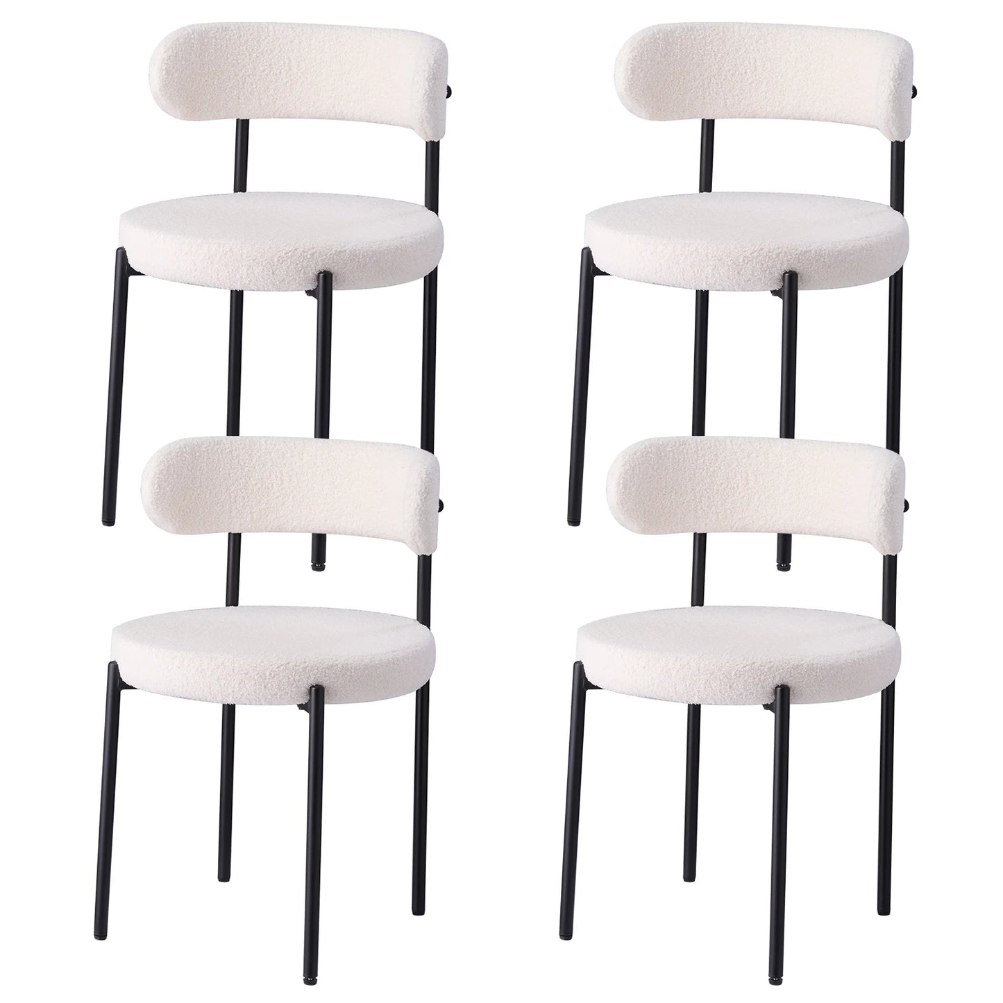 Chaise Sacha — velours, lot de 6