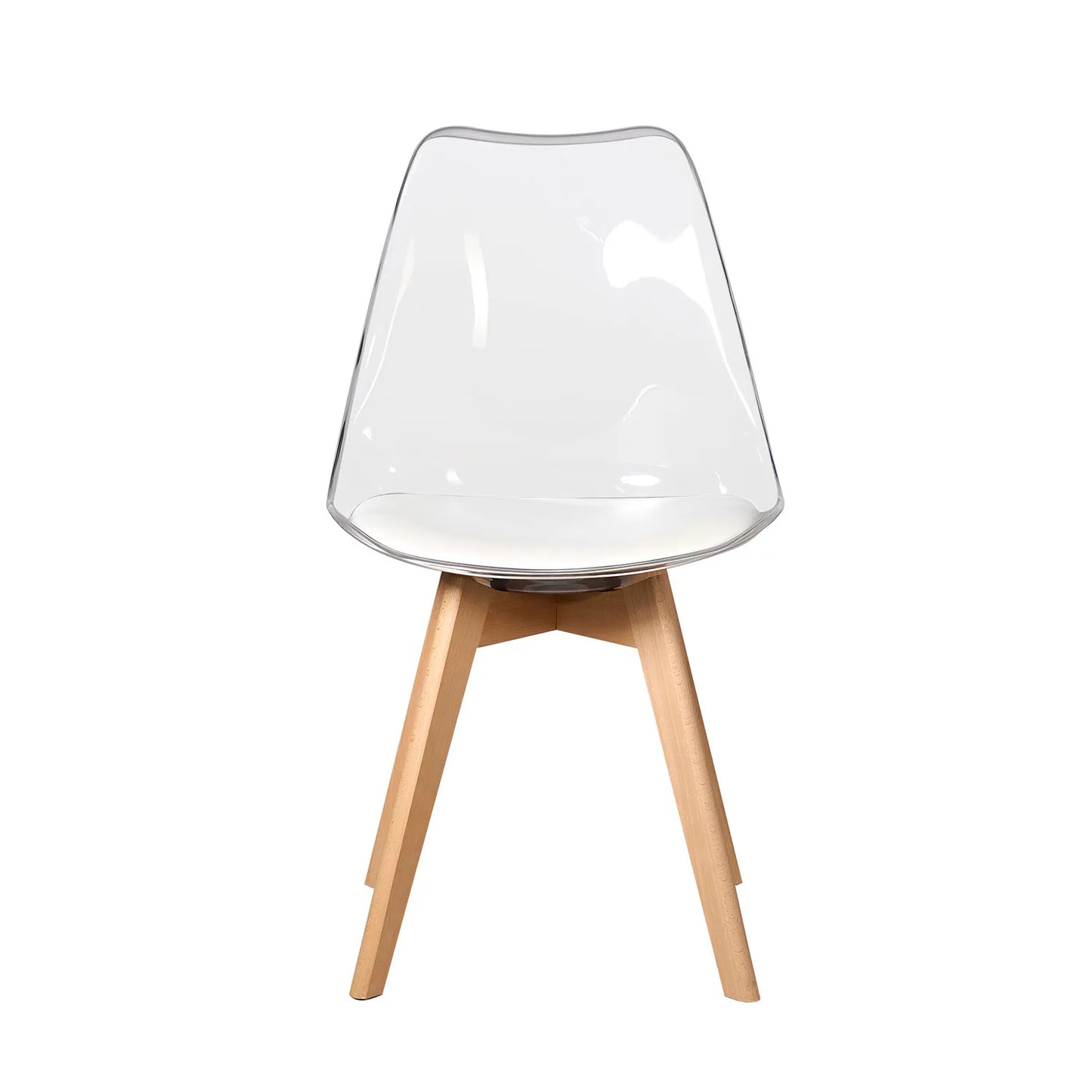 Chaise Aude — finition blanche, bois