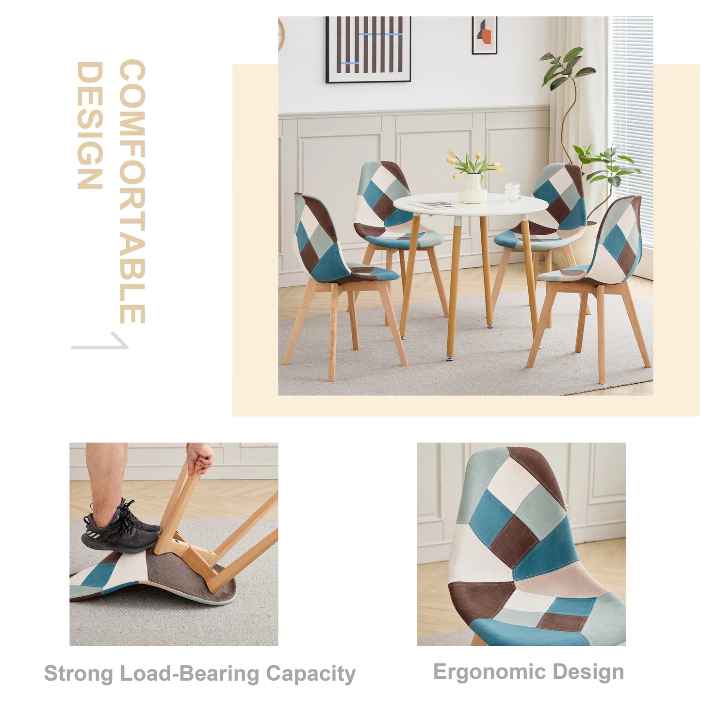 Chaise Nadine — bois, style nordique