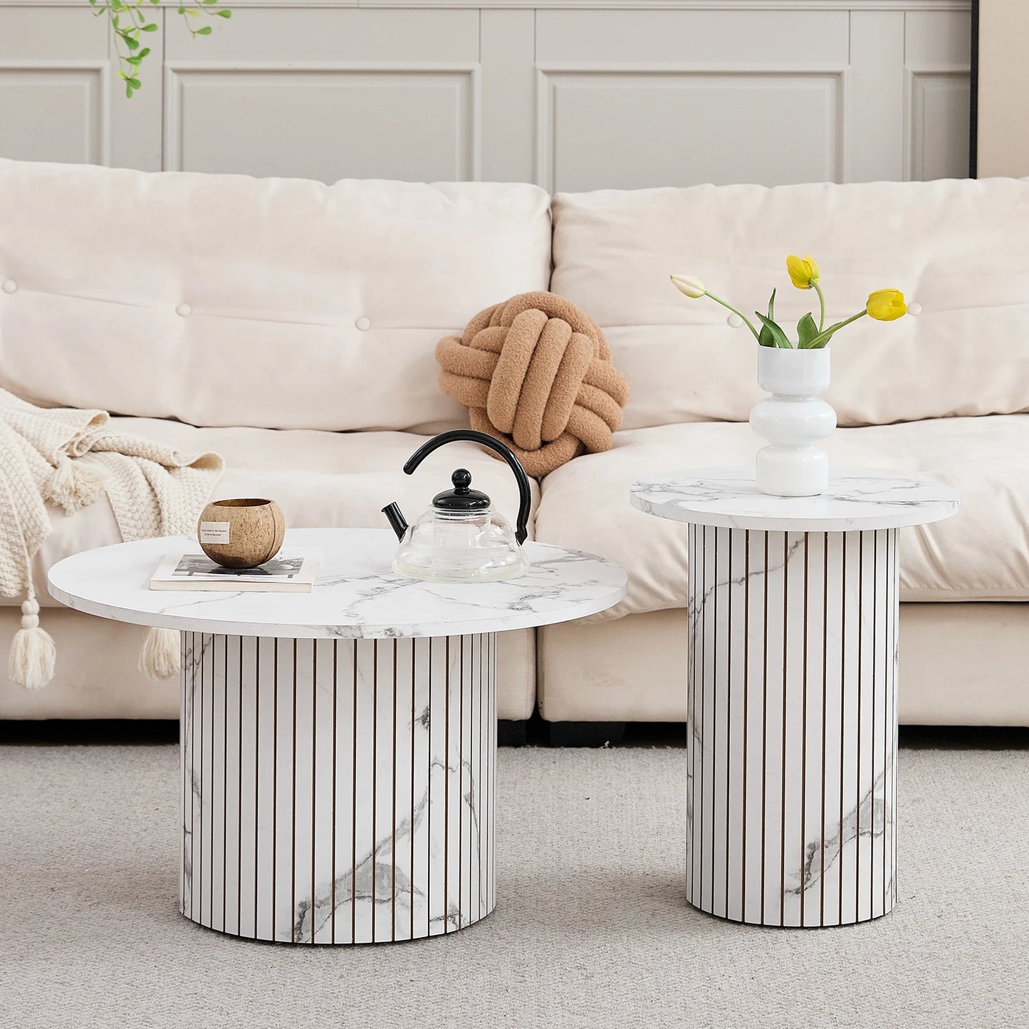 Table basse Prosper — bois, ronde