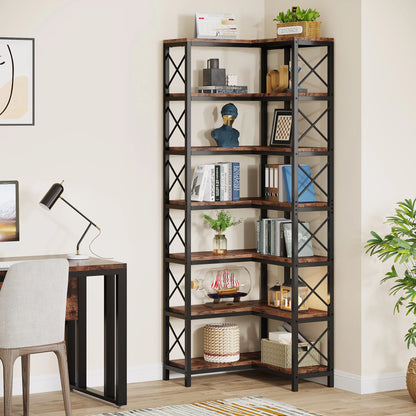 Bibliothèque Hadrien — métal, design contemporain, rangement intégré, 7 niveaux