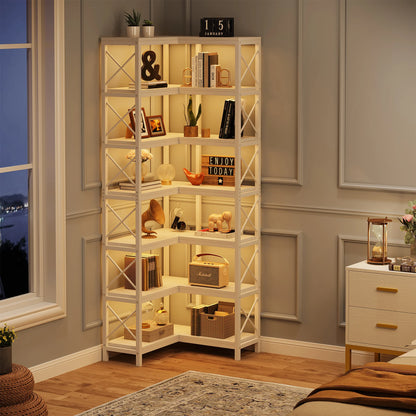 Bibliothèque Hadrien — métal, design contemporain, rangement intégré, 7 niveaux